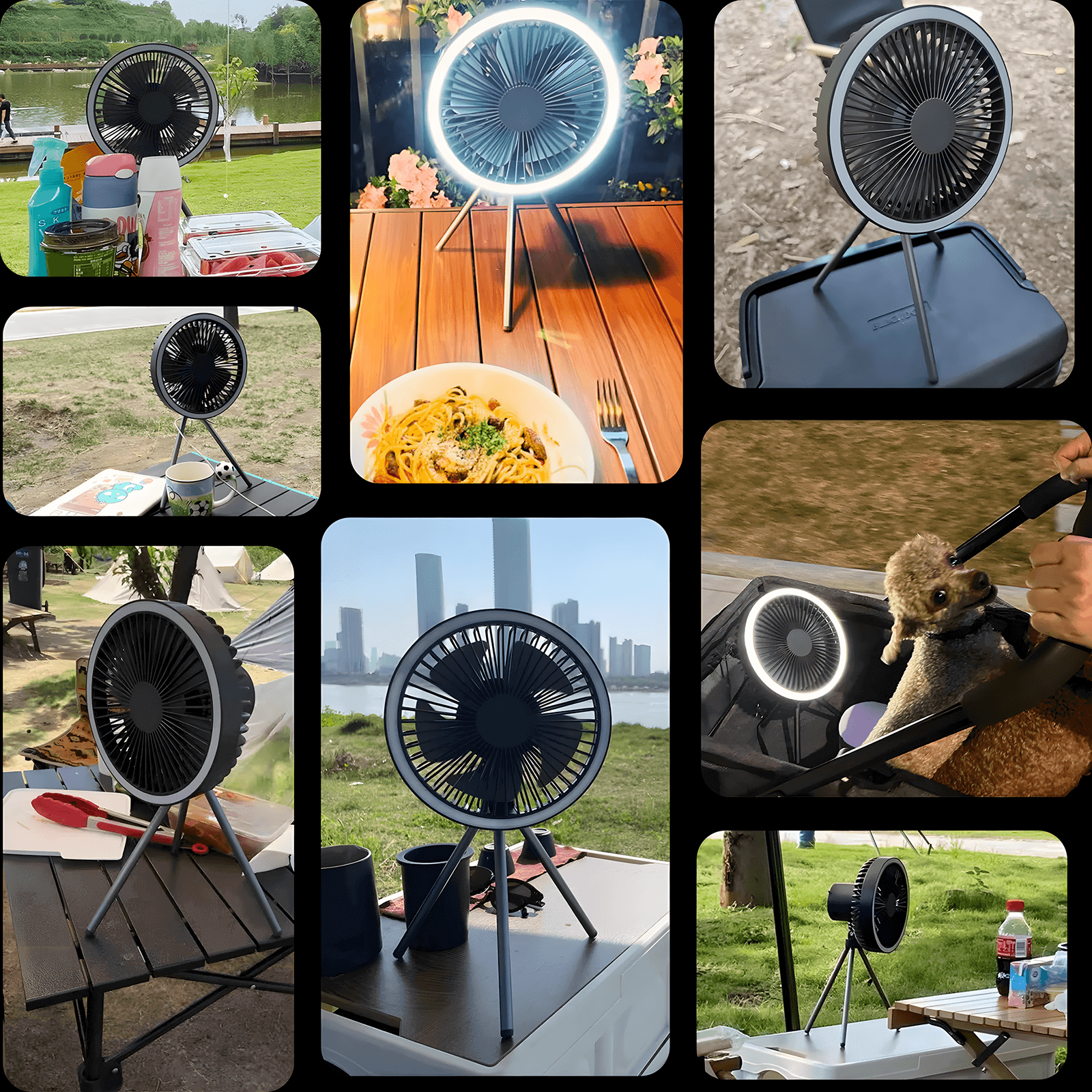 Multifunctional Camping Fan with LED Light - Image 12
