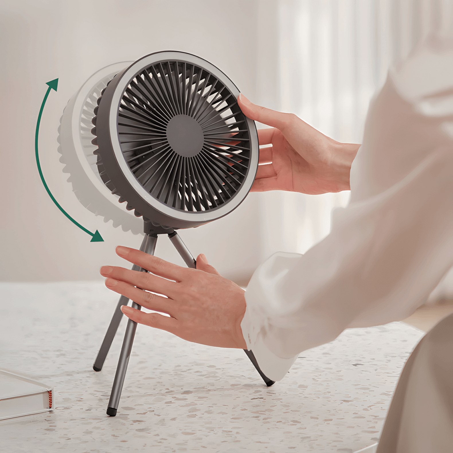 Multifunctional Camping Fan with LED Light - Image 9